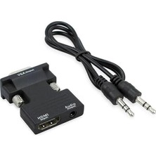 Sevimle Store Destekli HDMI To VGA Monitör Çevirici Dönüştürücü Adaptör