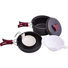 Sevimle Store Camp C564-HA Anodize Alüminyum Yemek Seti, 520 G, Gri