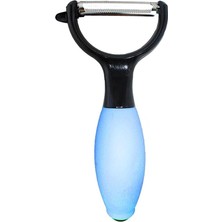 Sevimle Store Pratik Renkli Silikon Saplı Çift Başlıklı Tombul Soyacak Çelik Meyve Sebze Soyacağı