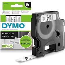 Sevimle Store D1 Yedek Şerit, 12 mm x 7 Mt, Beyaz/siyah (45013)
