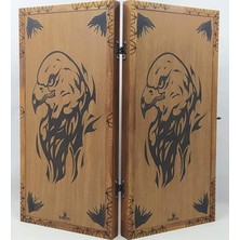 Sevimle Store Oyun Aletleri Model Kartal Baş Ceviz Kaplama Tavla (Büyük Boy)