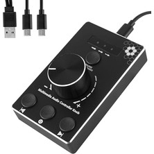 Sevimle Store Ses Düğmesi, Pc Için USB Ses Kontrol Düğmesi, Tek Tıkla Sessiz Işlevli Multimedya Denetleyici Düğmesi ve Win ve Mac Için 3 Ses Kontrol Modu Ozu8