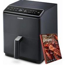 Sevimle Store Sıcak Hava Fritözü Ikili Isıtma Sistemi, 6.4 L'lik Kapasite, Ön Isıtma ve Sallama Gerektirmez, Uygulamadan Kontrol Edilebilir, Bulaşık Makinasında Yıkanabilir