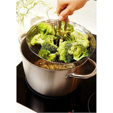 Sevimle Store Pişirme Aparatı, Sebze Haşlama, Metal Buharda Pişirici, Katlanabilen Buharda Pişirme Aleti Sağlıklı Yemek Aparatı