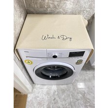 Sevimle Store Nakış Işlemeli Çamaşır ve Kurutma Makine Buzdolabı Örtüsü