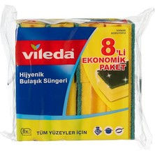 Sevimle Store 141127 Oluklu Bulaşık Süngeri, Yeşil, 8 Parça