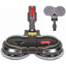 Sevimle Store Elektrikli Çift Döner Paspas Başlığı Dyson V7 V8 V10 V11 V15 Serisi Için, Mikrofiber Pedli