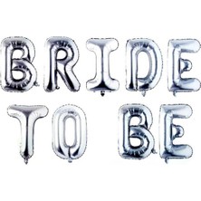 MerveliSait Bride To Be Gümüş Renk Folyo Balon
