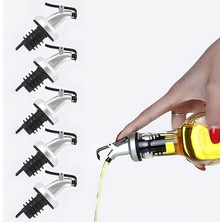 Sevimle Store 5'li Sızdırmaz Yağdanlık ve Şişe Tıpası Seti – Damlama Yapmaz Paslanmaz Uçlu Yağ Sirke Şarap Dökücü Aparat