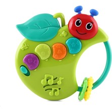 Sevimle Store Eğlenceli Elma Tırtılı - Işıklı Müzikli Diş Kaşıyıcı ve Çıngırak