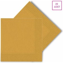 MerveliSait Gold Renk Peçete 20'li