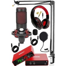 Sevimle Store Central-Rd Pack-2 Stüdyo Kayıt Ekipmanları GLX-700RD Ses Kartı Cxn-30 Stüdyo Mikrofon