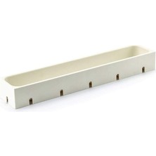 Sevimle Store Flexispace 899434 Mutfak Gereçleri Için Çekmece Düzenleyici, Plastik, Beyaz, 37 x 7,5 x 4,5 cm