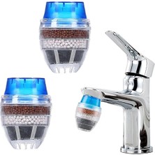 Sevimle Store 2 Adet 5 Katmanlı Aktif Karbon Su Arıtma Aparatı, Aktif Karbon Filtrasyonu ve Su Temizleme Filtresi, Musluk Başlığı