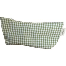 Sevimle Store Pötikareli Yıkanabilir Fermuarlı Tek Gözlü Bez Kalemlik Kalem Kutusu Cüzdan Makyaj Çantası Bez Kalem Kesesi (Fıstık Yeşil)