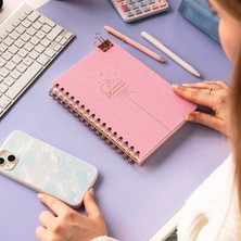 Sevimle Store A5 Spiralli Keten Süresiz Planlayıcı Ajanda Şeker Pembe
