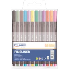 Sevimle Store Fineliner 0.4mm Ince Uç Keçeli Kalem 12 Renk