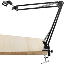 Sevimle Store Mikrofon Standı Multi Fonksiyonel Ister Mikrofon Ister Işık Aydınlatma Stant Katlanabilir Açısı Ayarlanabilir Masa Kenarına Kıskaçlı Model Micst1