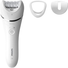 Sevimle Store Epilasyon Cihazı, Islak ve Kuru Kablosuz Kullanım, Ekstra Geniş Başlık, LED Işık, Hassas Bölge Başlığı, Optimum Temas Başlığı, 10 Dakikada Pürüzsüz Cilt, Beyaz Renk, BRE700/05