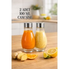 Rotanev 2 Adet 100 ml Cam Sızdırmaz Aynalı Gold Metal Kapaklı Hediyelik Koku Süs Parfüm Çok Amaçlı Şişe