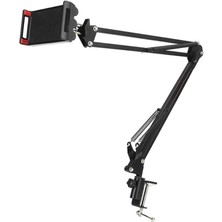 Sevimle Store Mobile Teleskopik Masaüstü ve Yatak Bazası Için Telefon ve Tablet Tutucu Stand, Yükseklik ve Açı Ayarlı Tablet Tutucu