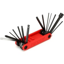 Sevimle Store Gitar ve Bas Için Çok Amaçlı Alet, 14'ü 1 Arada, Kırmızı