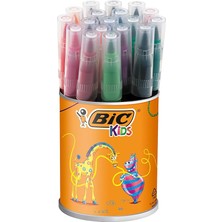 Sevimle Store Kids Visa Firça Uçlu Keçeli Boya Kalemi, 18'li Kavanoz, Fırça Başlı Esnek ve Yumuşak Uç, Yıkanabilir Su Bazlı Boya