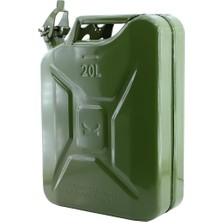 Sevimle Store Metal Benzin Bidonu 20 Litre Akaryakıt Mazot Taşıma Doldurma Depolama Bidonu Dayanıklı Bidon