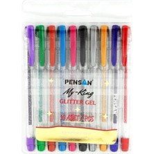 Sevimle Store My-Kıng Simli Jel Kalem 10LU Set - PE02227JK00S10