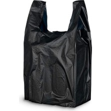 Sevimle Store Ticaret Kalın Siyah Poşet Orta Boy 1 kg Hışır Atlet Poşet Market Manav Poşeti Çöp Poşeti
