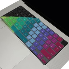 Sevimle Store MacBook Klavye Koruyucu Us Ingilizce Amerikan Baskılı Us -Return Enter Tipi Air 13,6-15,3inç- Pro 14,2-16,2inç M1-M2-M3-M4 Pro Max Uyumlu, Silikon Klavye Filmi, Hafif Yıkanabilir Pembe Yeşil