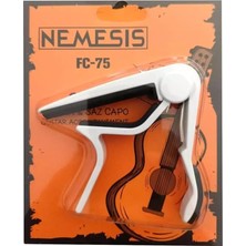 Sevimle Store Yonca Nemesis Fc-75 Gitar Ukulele Saz Bağlama (Kısa-Uzun) Akustik Klasik Electro Guitar Capo (Beyaz)