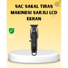 Lowell Home Profesyonel Tıraş Makinesi LCD Ekranlı Turbo Mod ve Güçlü Motor - LO0029-6055B3