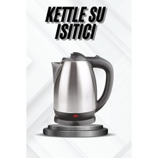 Tncline Kettle Su Isıtıcı C F Priz Uyumlu 220 - 240 V Paslanmaz Çelik Kablolu (Tunçline)