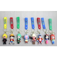 Tncline One Piece Karışık Karakterler Silikon Anahtarlık (Tunçline)