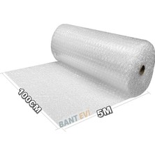 Sevimle Store Evi Balonlu Naylon Patpat 100CM Genişlikte Rulo Havalı Eşya Koruma Ambalaj Pat Pat (100CM x 5m)