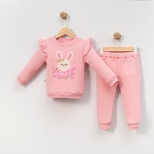 NEU KIDS Pembe Love Bunny Kız Çocuk Eşofman Takım