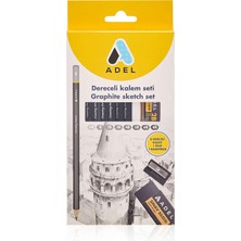 Sevimle Store Dereceli Kurşun Kalem Seti, 8’li, Hb-8b, Sınav Silgisi ve Kalemtıraş Hediyeli, Teknik Çizim ve Eskiz Için