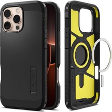 Sevimle Store iPhone 16 Pro Max ile Uyumlu Ekstra Dayanıklı Magsafe Kılıf Tough Armor Ai Hava Kanalı Teknolojisi Askeri Sınıf Koruma Magfit Black Çift Katman Kapak - ACS08013