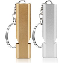 Sevimle Store Düdük, 2 Adet Hakem Düdüğü, Dağ Acil Düdük, Metal Düdük, Antrenmanlar Için Uygun Futbol Kürek Okulu Spor Kamp Yürüyüş (Gümüş/altın)