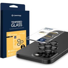 Sevimle Store Caseology iPhone 16 Pro Max / 16 Pro / 15 Pro Max / 15 Pro / 14 Pro Max / 14 Pro ile Uyumlu Kamera Lens Camı Koruyucu Black (2 Adet) - AGL07918