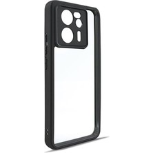 Sevimle Store Xiaomi Mi 13T Pro ile Uyumlu Kamera Korumalı Şeffaf Pürüzsüz Arka Yüzey Z-New Roll Kapak Parmak Izi Yapmayan Xiaomi Mi 13T Pro Için Kılıf Siyah