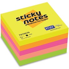 Sevimle Store Yapışkanlı Not Kağıdı Küp 76X76 400 Yp Neon 7676CN