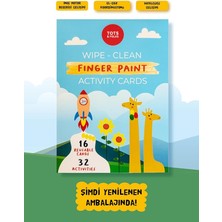 Sevimle Store Clean Finger Paint Activity Cards - Silinebilir Parmak Boyası Aktivite Kartları - Fingerprint Activities