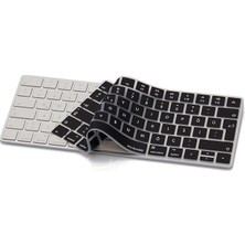 Sevimle Store Magic Keyboard 2 A1644 Klavye Koruyucu – Türkçe Q Silikon Kapak – Ultra Ince 0,3mm – Toz, Sıvı & Kir Koruma – Şeffaf/siyah