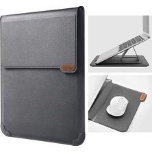 Sevimle Store Dizüstü Bilgisayar Standı ve Mouse Padli Dizüstü Bilgisayar Kılıfı 13-14 Inç Bilgisayar Çantası, MacBook Pro/air 13, Dell, Chromebook, Xps 13, Surface Book, iPad Pro 12.9, Gri Için 2