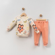 NEU KIDS Papatya Baskılı Kız Alt Üst Takım