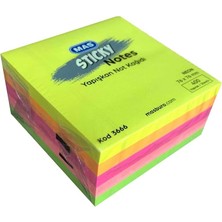 Sevimle Store 130000366600 Yapışkanlı Not Kağıdı, Sarı, Turuncu, Açık Pembe, Koyu Pembe, Yeşil