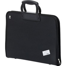 Sevimle Store Proje Çantası Siyah, 28X38 Cm, Askılı Taşıma, Kalemlikli, Sert Kapaklı, El Yormayan Ergonomik Kulp