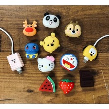 Sevimle Store Silikon Koruyucu Iphone Samsung Huawei Kablo Koruyucu - Şarj Aleti Kulaklık Için 4'lü Set